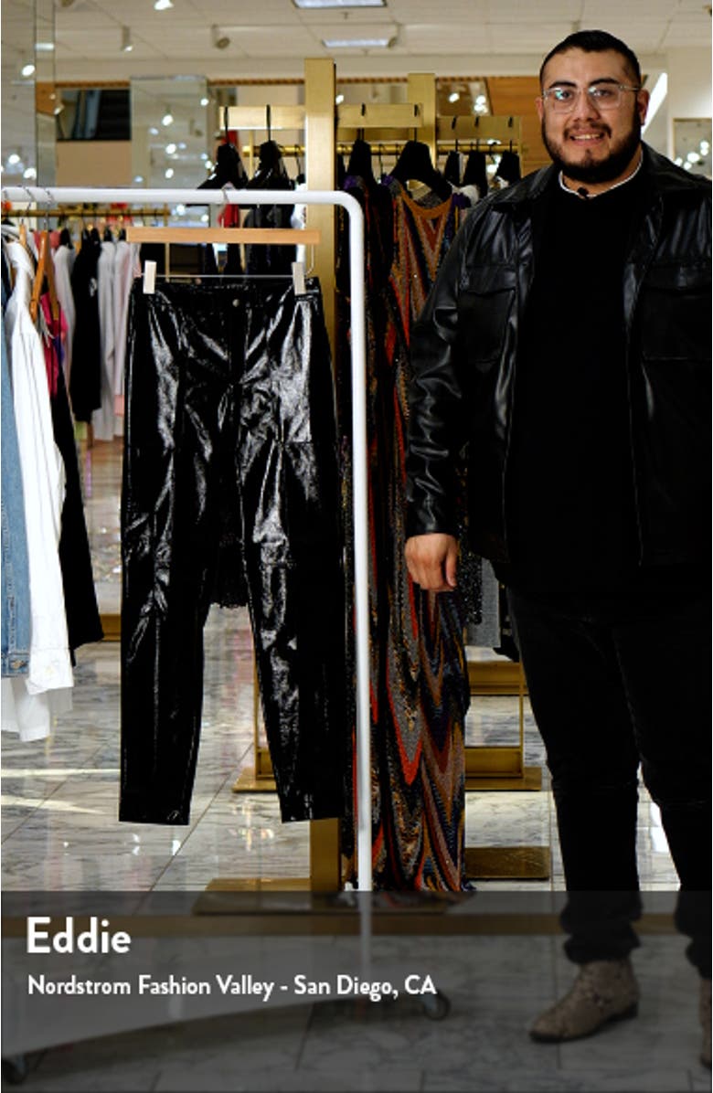 Kaya Barrel Leg Vinyl Pants, sales video thumbnail