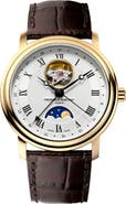 FREDERIQUE CONSTANT Classics Heartbeat Moon Phase Leather Strap Watch, 40mm