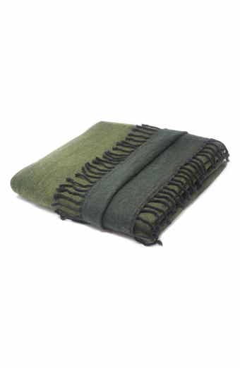 Merino Wool Reversible Throw Blanket