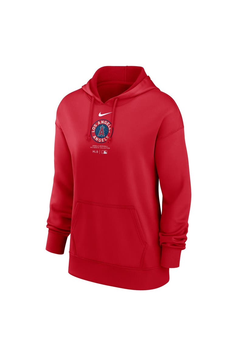 Women's Nike Red Los Angeles Angels City Connect Practice Performance Pullover Hoodie, Alternate, color, Red