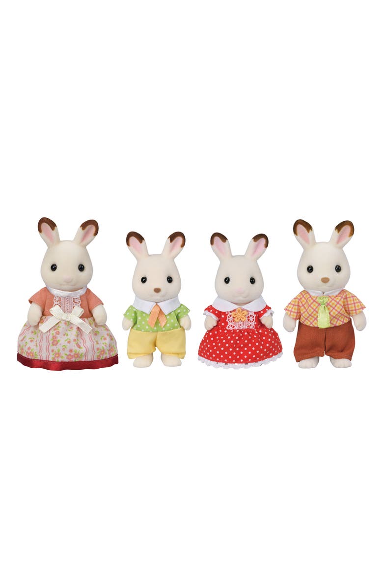 Calico Critters Chocolate Rabbit Family, Main, color, Multi
