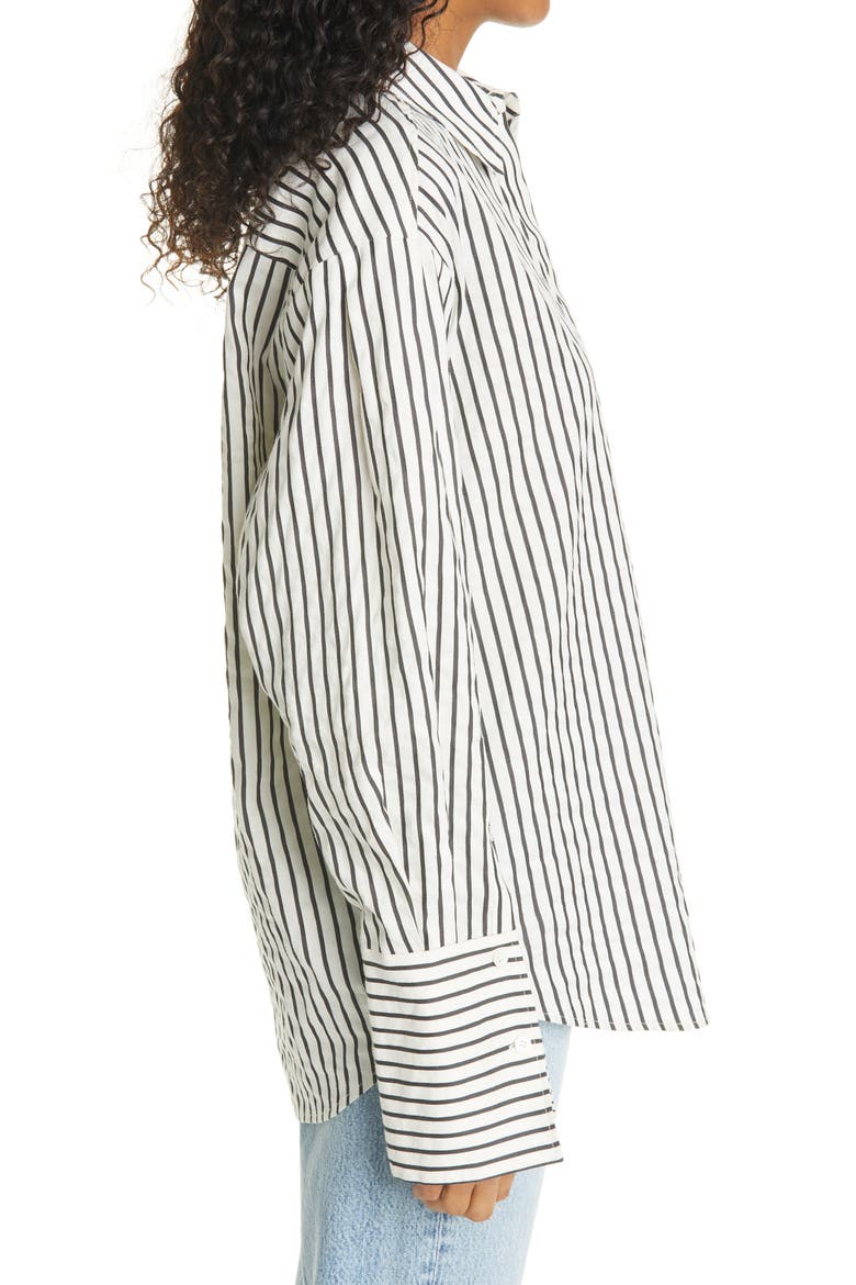 Whitney Stripe Popover Shirt, Alternate, color, BLANC MULTI