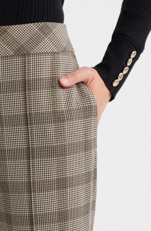 Elie Tahari The Elodie Check Print Wide Leg Pants In Gray