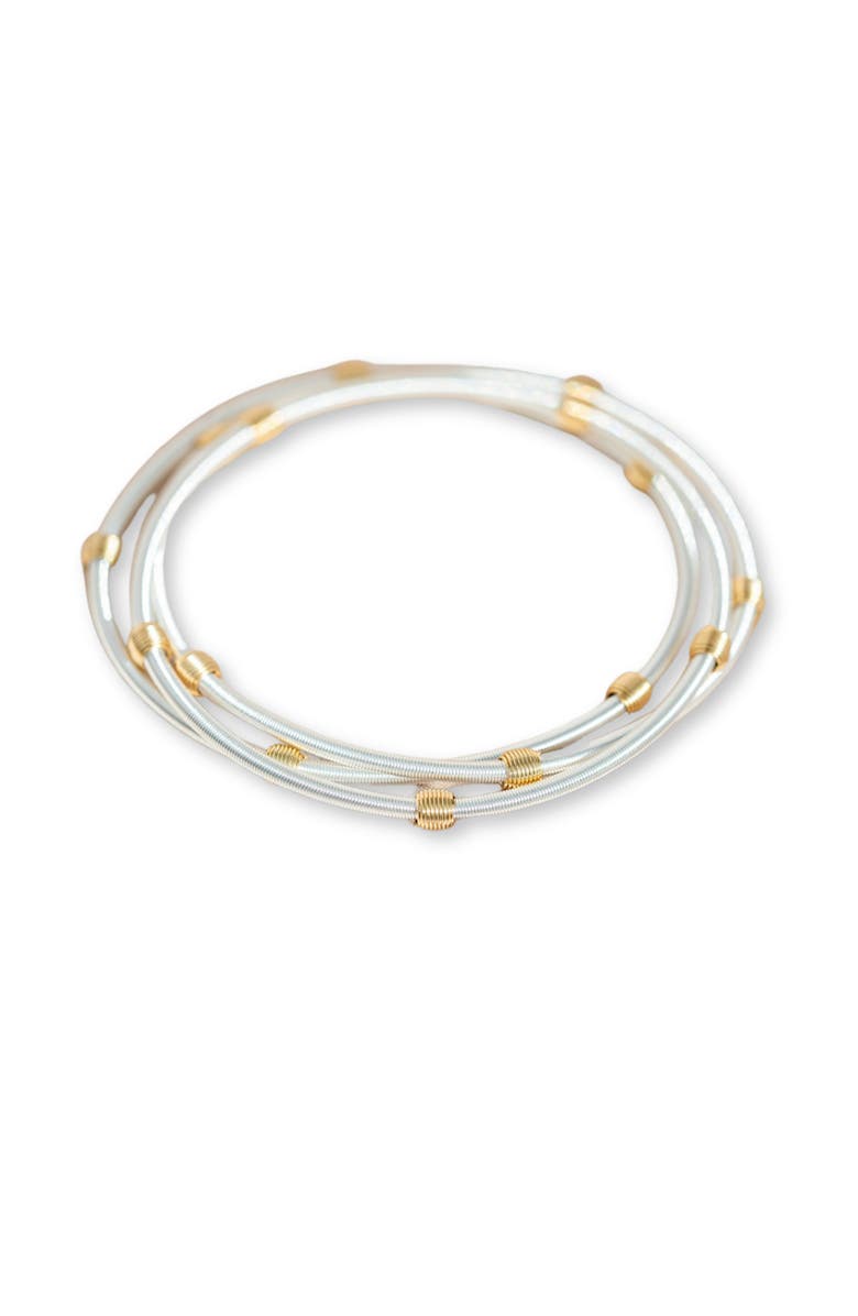 Emerson & Oliver Sterling Beaded Dia Bracelets, Main, color, Sterling/Gold