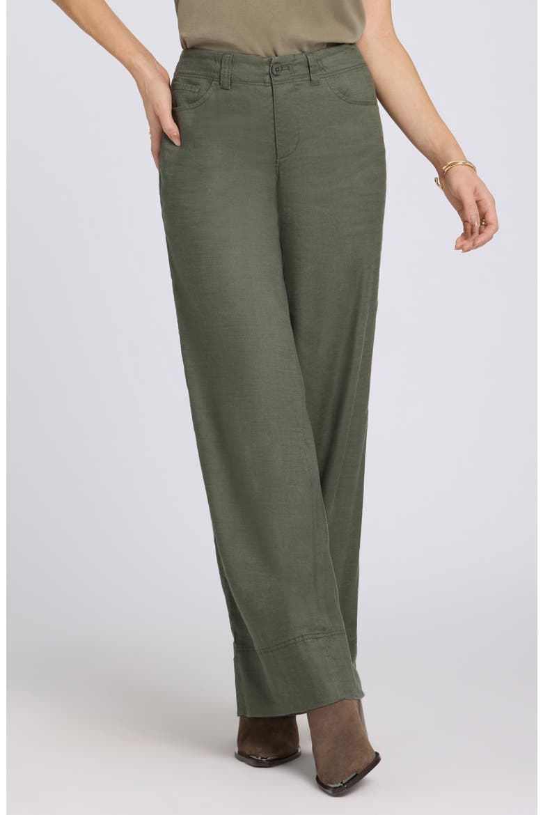 Linen Blend Wide Leg Pants, Main, color, DESERT GREEN
