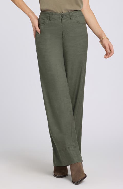 NYDJ Linen Blend Wide Leg Pants (Regular & Petite)
