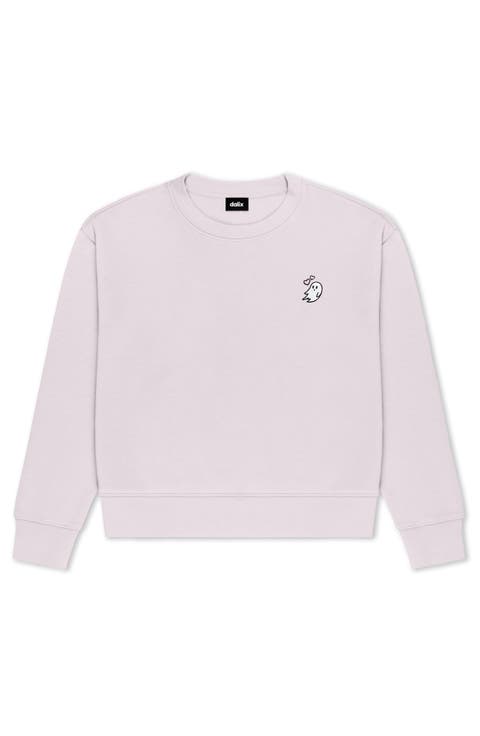 Heartly Ghost Relaxed Fleece Crewneck Sweatshirt