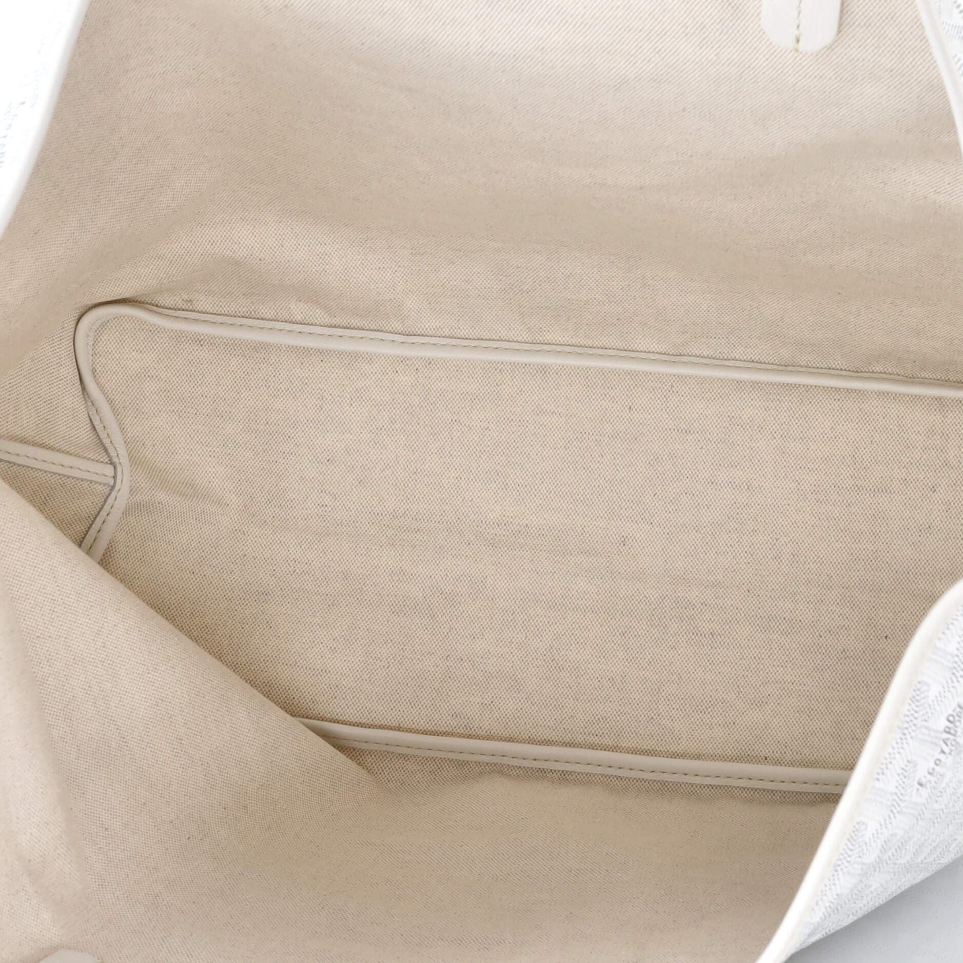 Pre-Owned Goyard Saint Louis Tote Printed Coated Canvas PM, Alternate, color, White