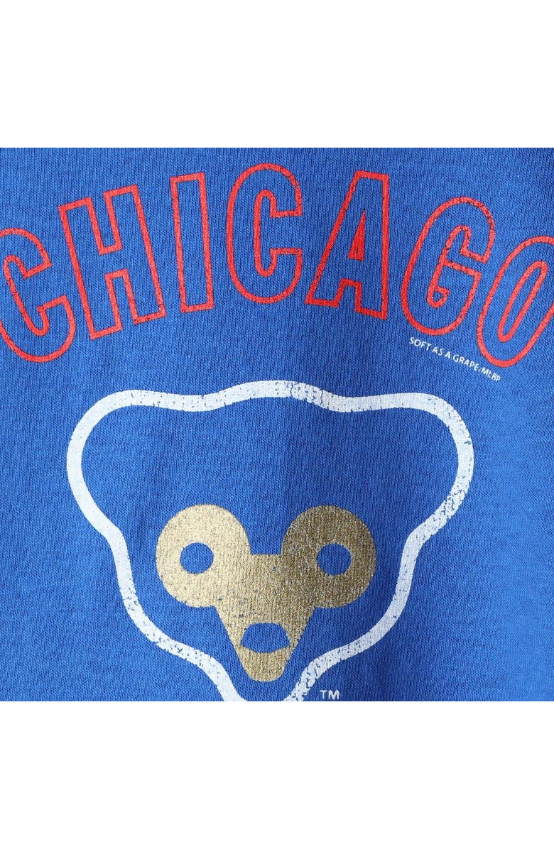 SOFT AS A GRAPE Youth Soft as a Grape Royal Chicago Cubs Cooperstown T-Shirt, Alternate, color,