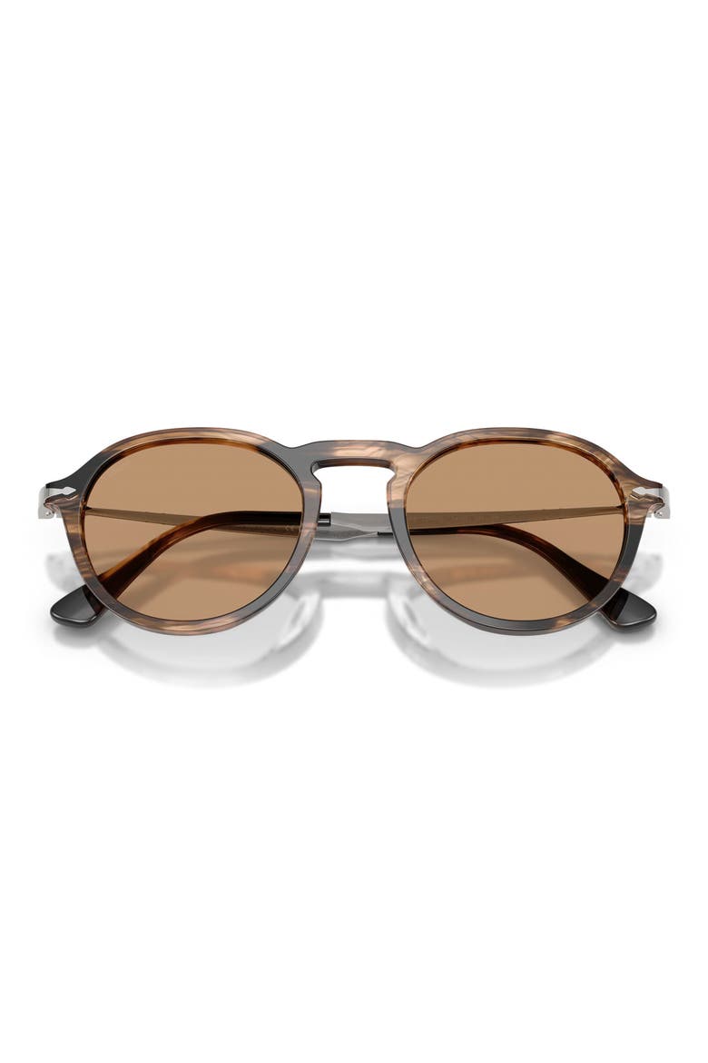 54mm Phantos Sunglasses, Alternate, color, STRIPED BLACK / GREYISH BROWN