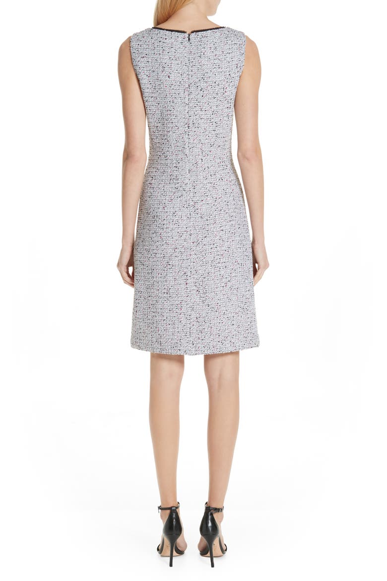 Alicia Knit Sheath Dress, Alternate, color, WHITE/ FLAMINGO MULTI