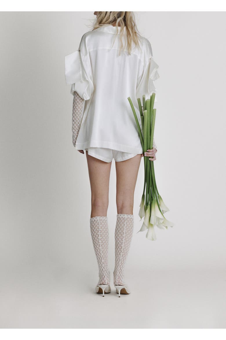 Lace Knee High Socks, Alternate, color, Off White