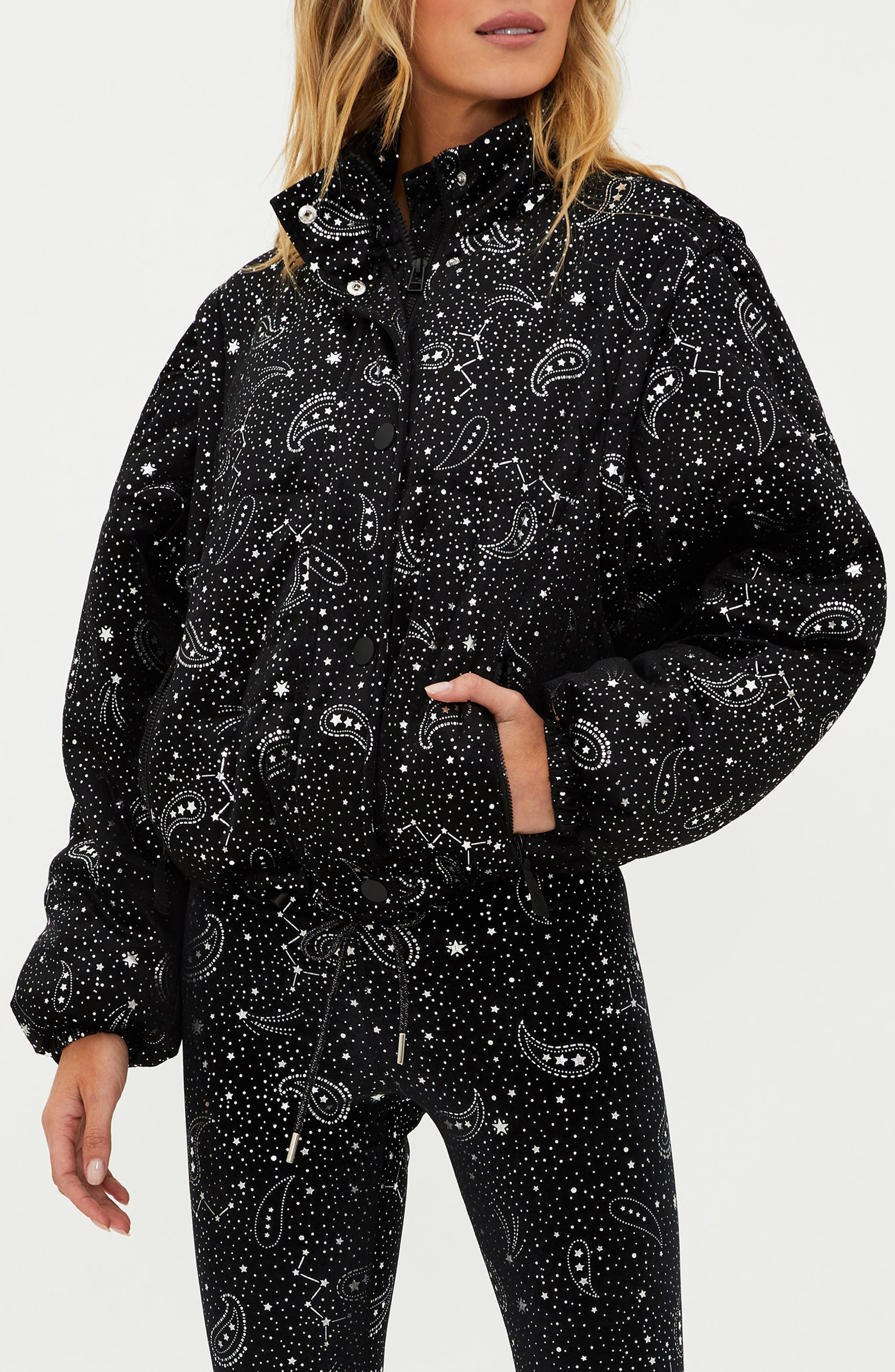 Beach Riot Kris Convertible Shooting Stars Puffer Jacket