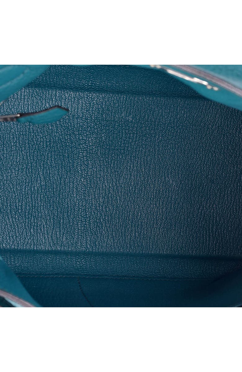 Pre-Owned Hermes Kelly Handbag Blue Clemence with Palladium Hardware 28, Alternate, color, Bleu Izmir