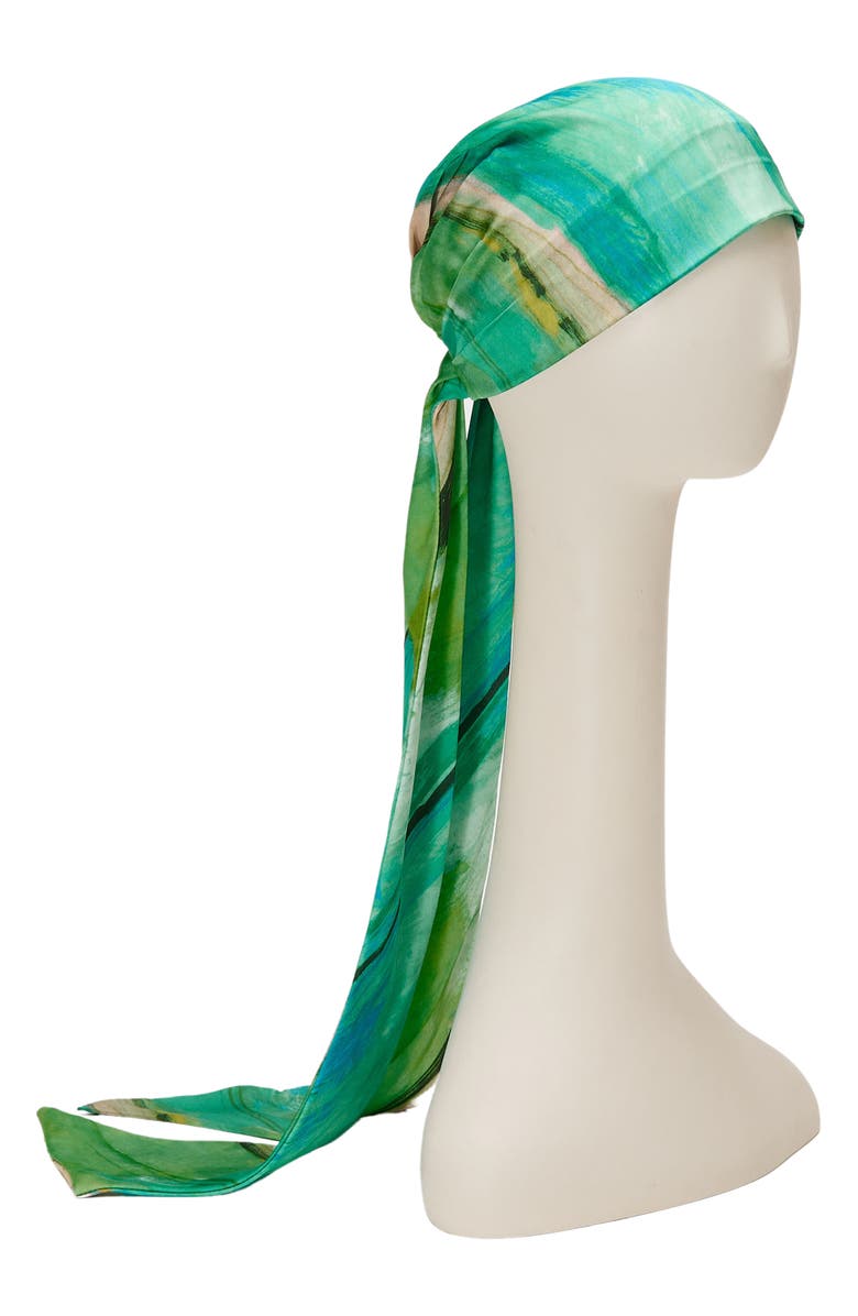 Eugenia Kim Gigi Satin Head Wrap, Alternate, color, Green