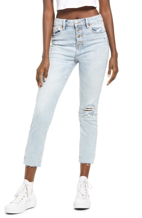 Daily Driver High Waist Button Fly Straight Leg Jeans (Winner)