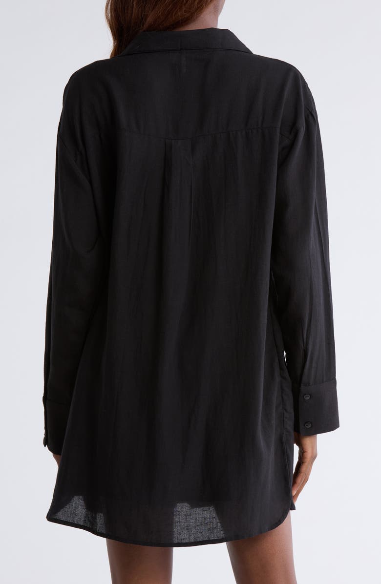 Nordstrom Oversized Cover-Up Shirt, Alternate, color, Black