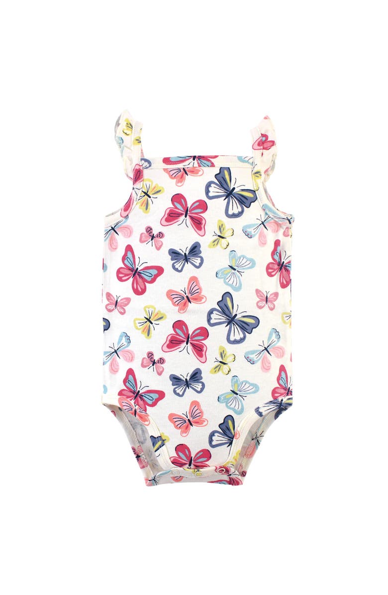 Touched by Nature 5Pk Organic Sleeveless Bodysuits, Alternate, color, Bright Butterflies