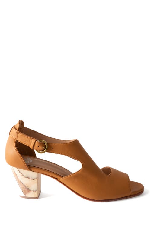 Fortress Victoria Naya Open Toe Pump In Caramel
