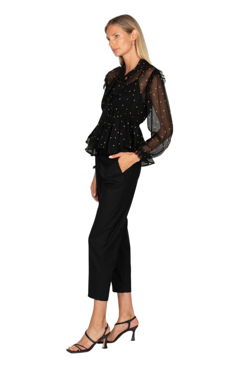 SECRET MISSION Avelina Blouse, Alternate, color, Black Polka Dot