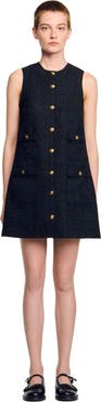 SANDRO Short tweed dress