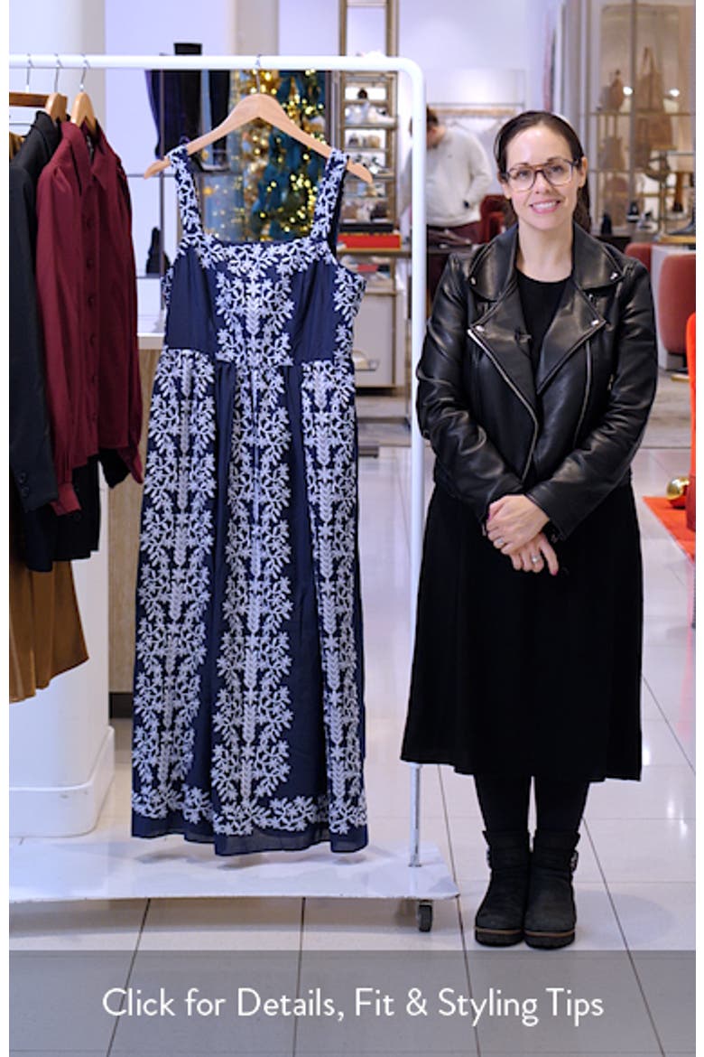 Embroidered Square Neck Dress (Women) | Nordstromrack