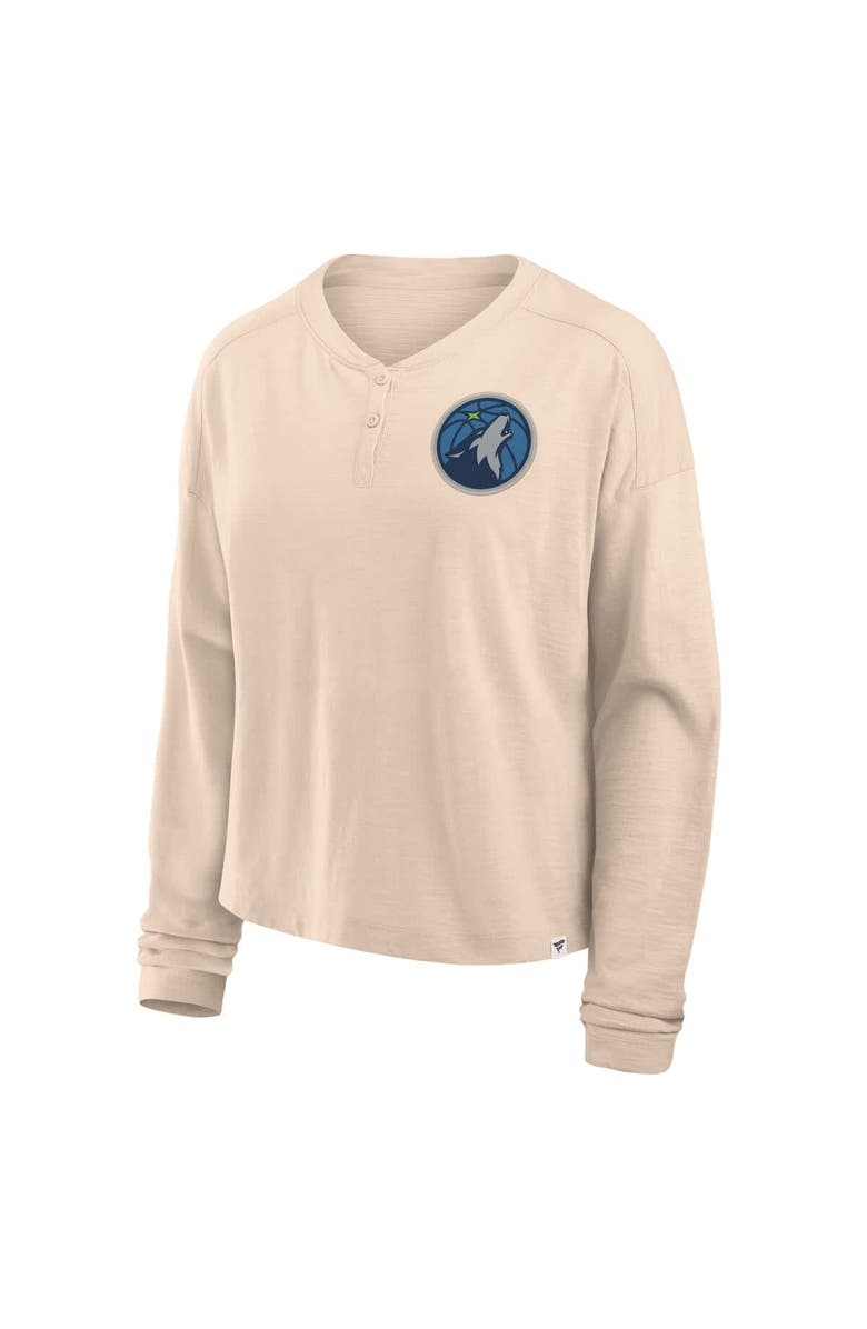 FANATICS Women's Fanatics Natural Minnesota Timberwolves Boxed Out Drop Fashion Long Sleeve T-Shirt, Alternate, color, Natural