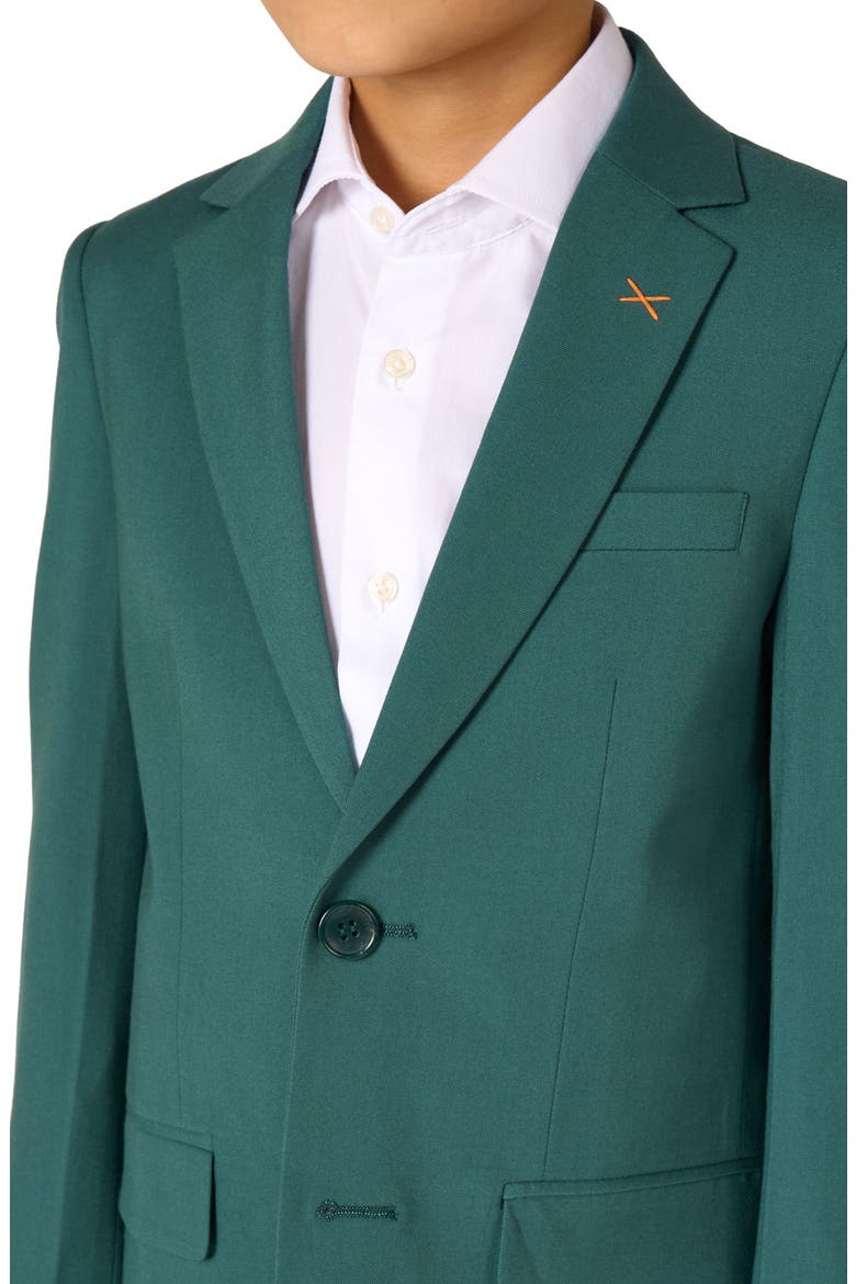 Kids' Daily Posy Green Stretch Suit, Alternate, color, GREEN