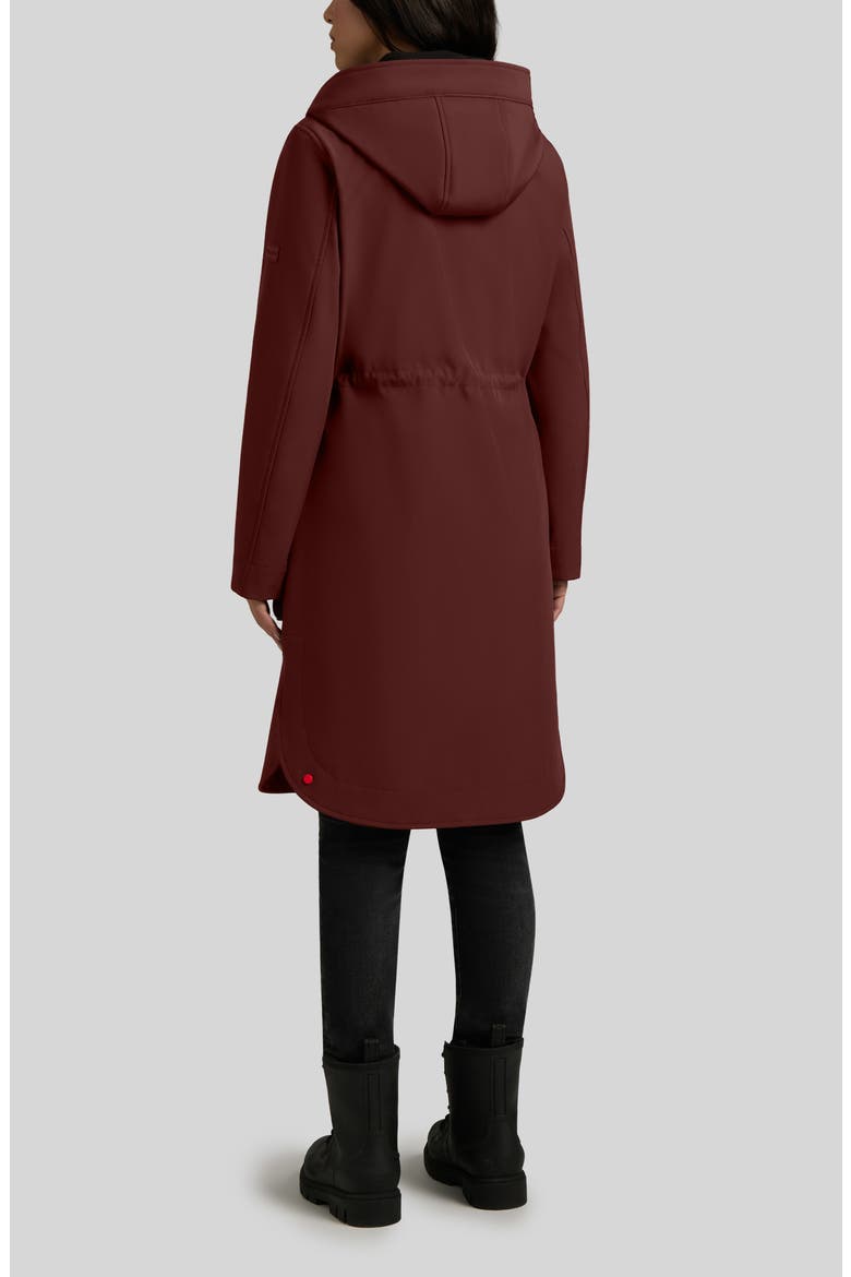 Monica Water Repellent Hooded Coat, Alternate, color, RUST