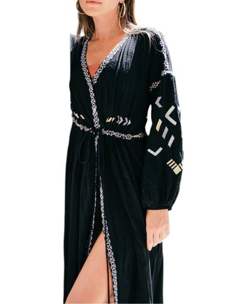 Biliblond Embroider Kaftan In Black