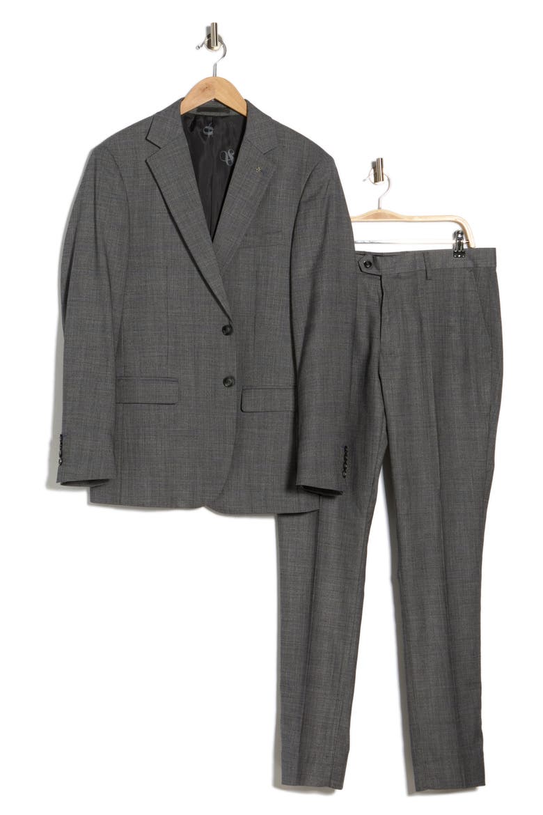 Classic Fit Windowpane Suit, Alternate, color, GREY