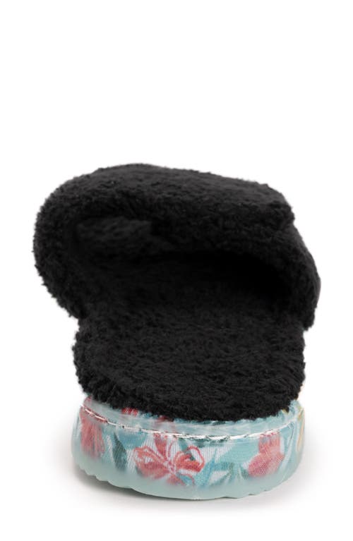 Muk Luks Acacia Faux Shearling Slipper In Black