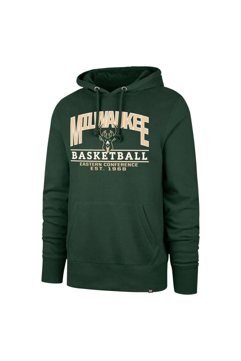 Unisex '47  Hunter Green Milwaukee Bucks Good Call Headline Pullover Hoodie, Alternate, color, Hunter Green