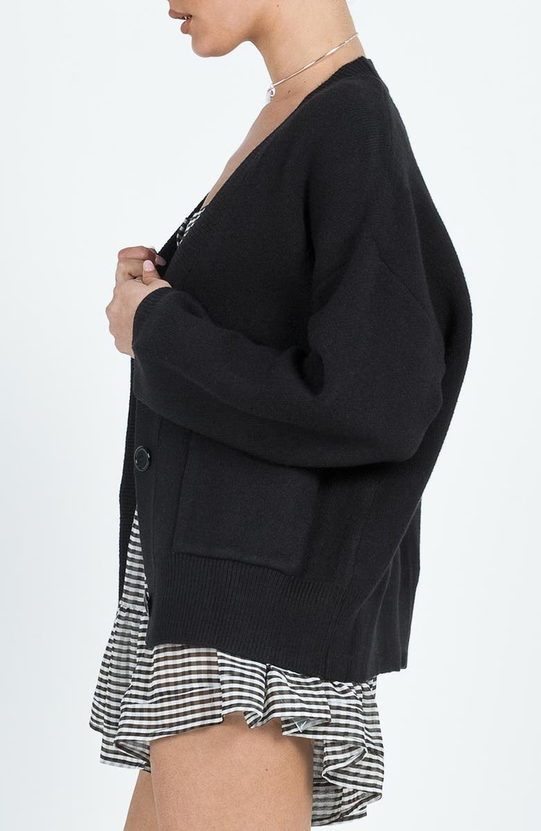 Princess Polly Burke Cardigan, Alternate, color, Black