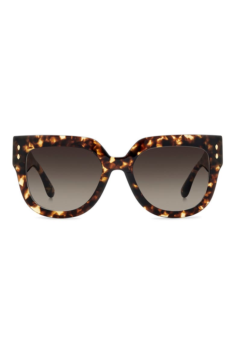 53mm Square Sunglasses, Main, color, HAVANA/ BROWN SF