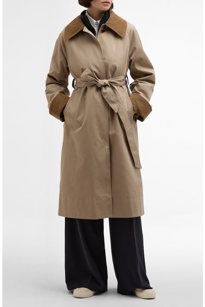 Reagan Water Resistant Twill Coat, Main, color, HONEY/ ANCIENT POPLAR