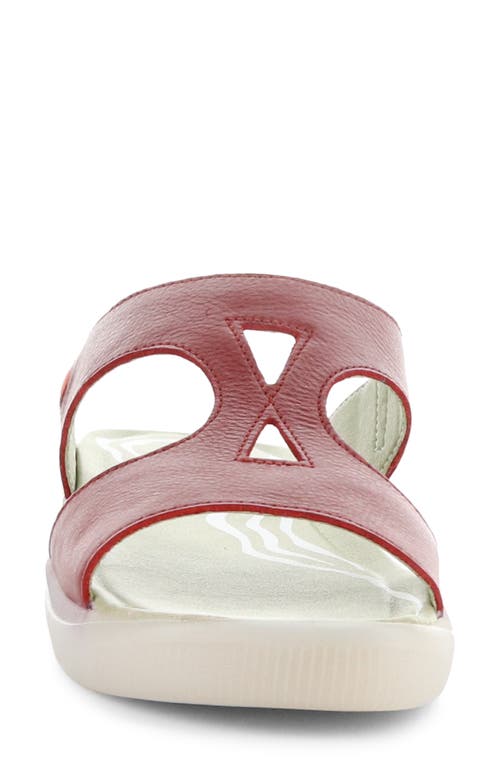 Softinos By Fly London Inbe Slide Sandal In Burgundy