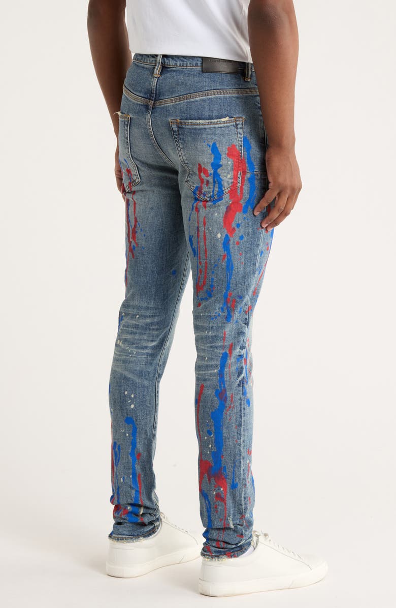 PURPLE BRAND P002 Mid Rise Skinny Jeans, Alternate, color, Red/ Blue