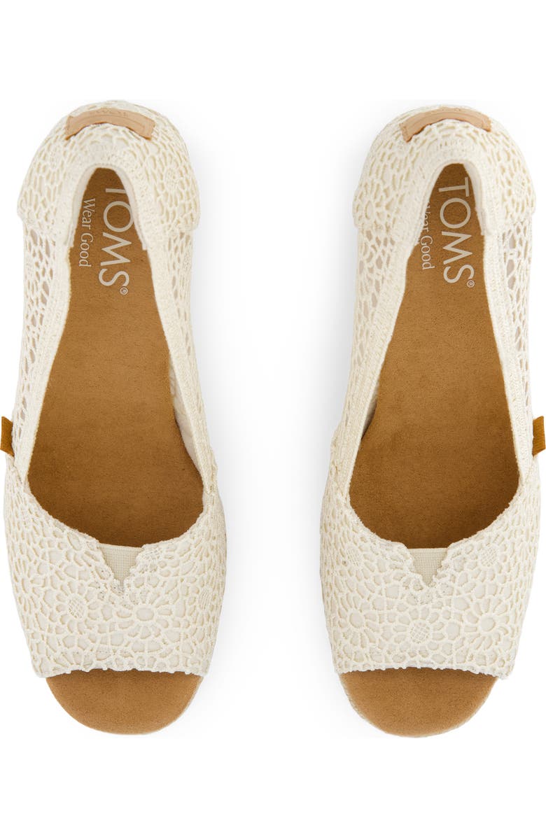 TOMS Essential Wedge Pump, Alternate, color, Natural Crochet