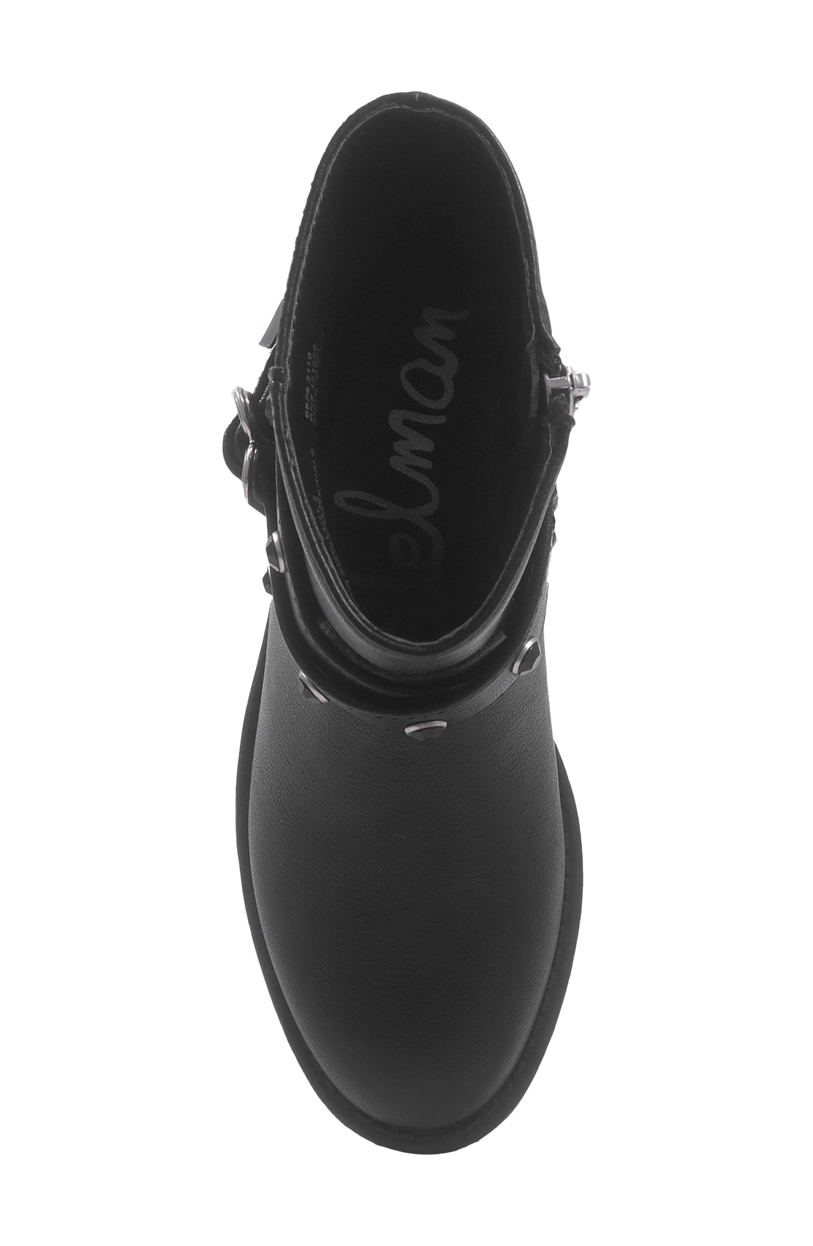 Kids' Rider Stones Faux Leather Ankle Boot, Alternate, color, BLACK