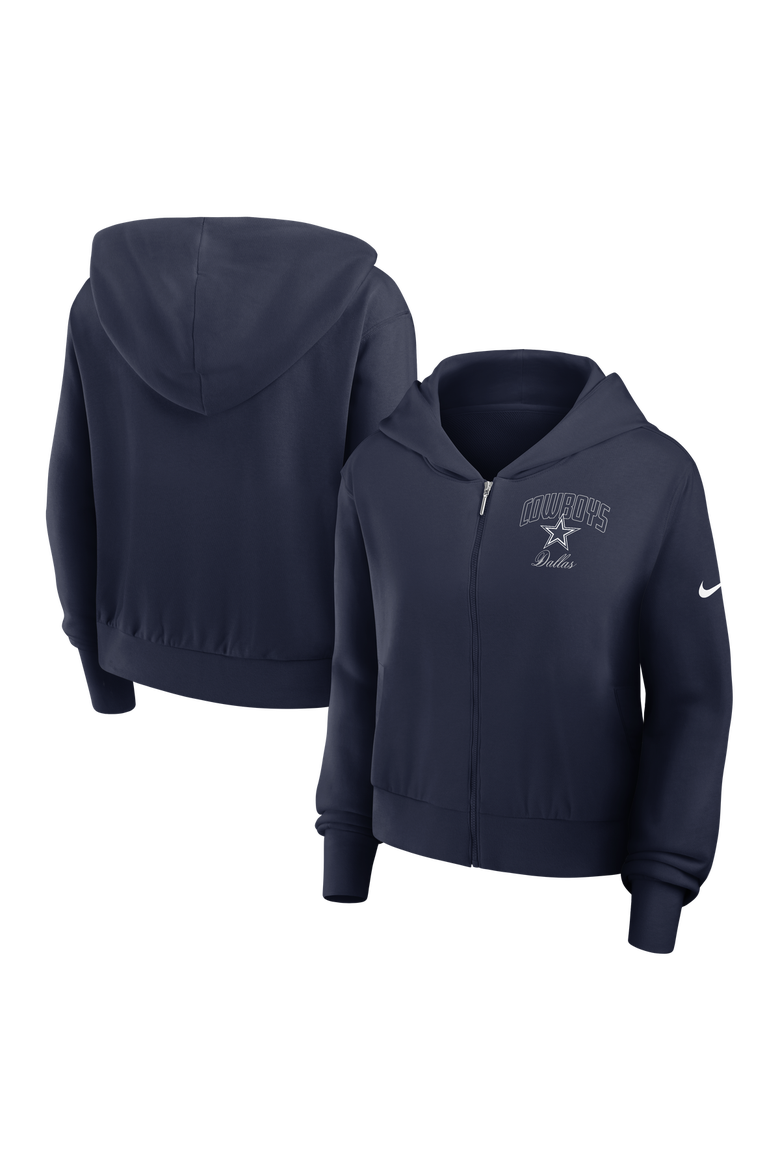 Women's Nike Navy Dallas Cowboys Primetime Full-Zip Hoodie, Main, color, Navy