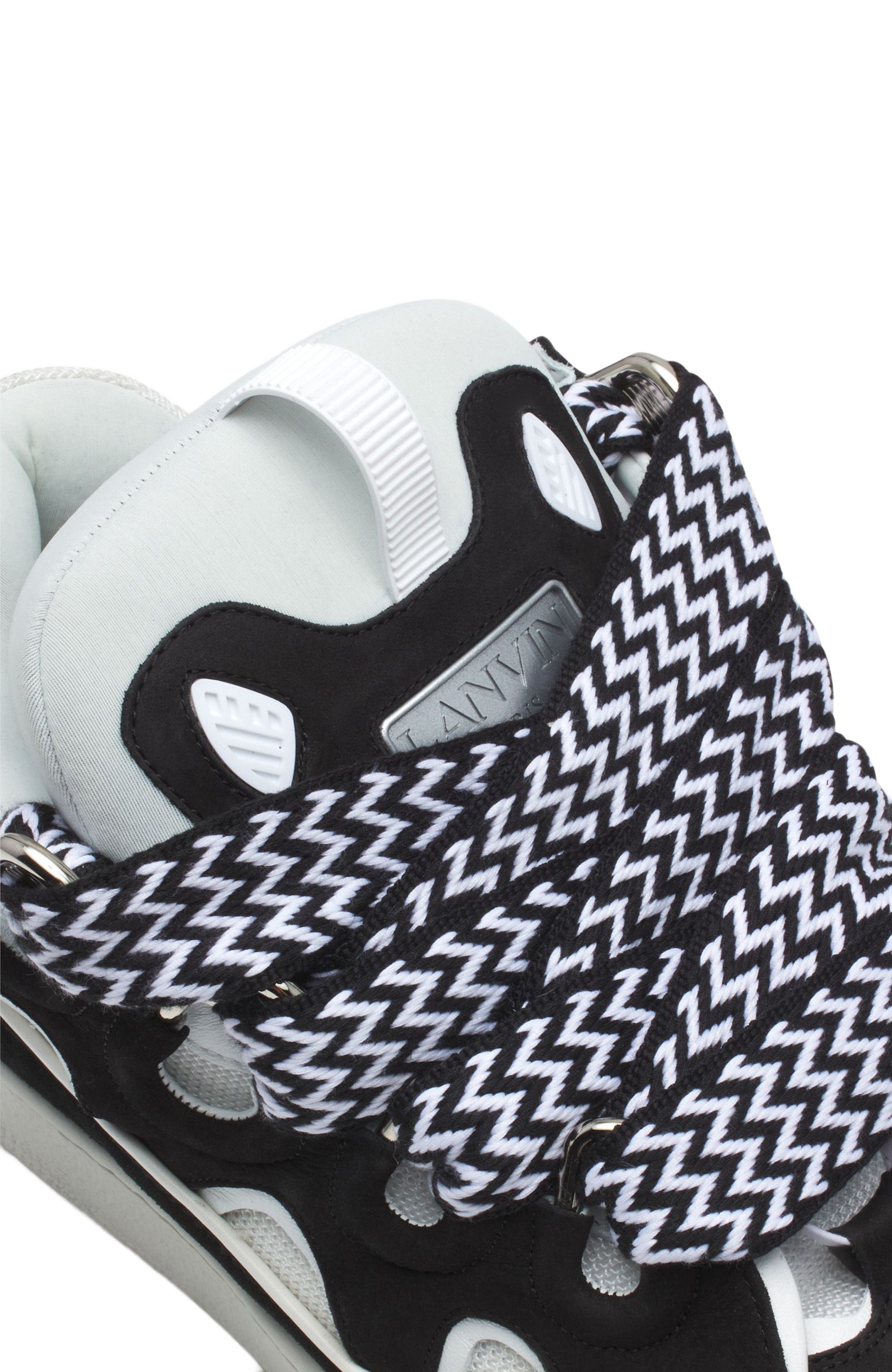 Lanvin LEATHER CURB SNEAKERS, Alternate, color, 
