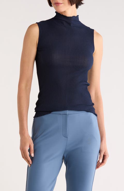 Funnel Neck Texture Tank