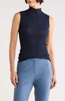 Theory Funnel Neck Texture Tank