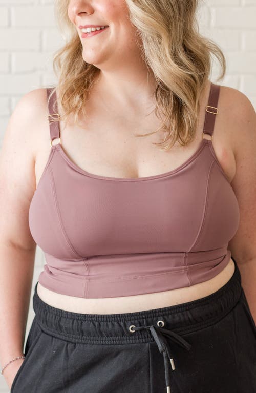 Davin & Adley Busty Size Amelia Pumping And Nursing Crop Cami In Pink