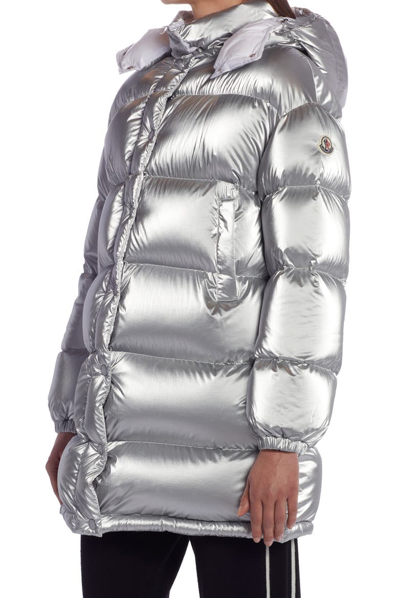 Gaou Quilted Down Parka, Alternate, color, SILVER