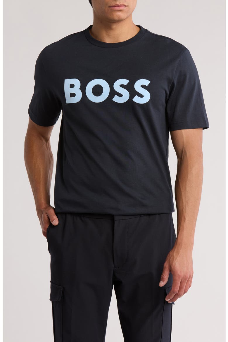 Tiburt Logo Graphic T-Shirt, Main, color, DARK BLUE
