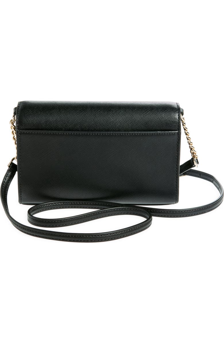 Kate Spade New York small flap crossbody bag, Alternate, color, Black