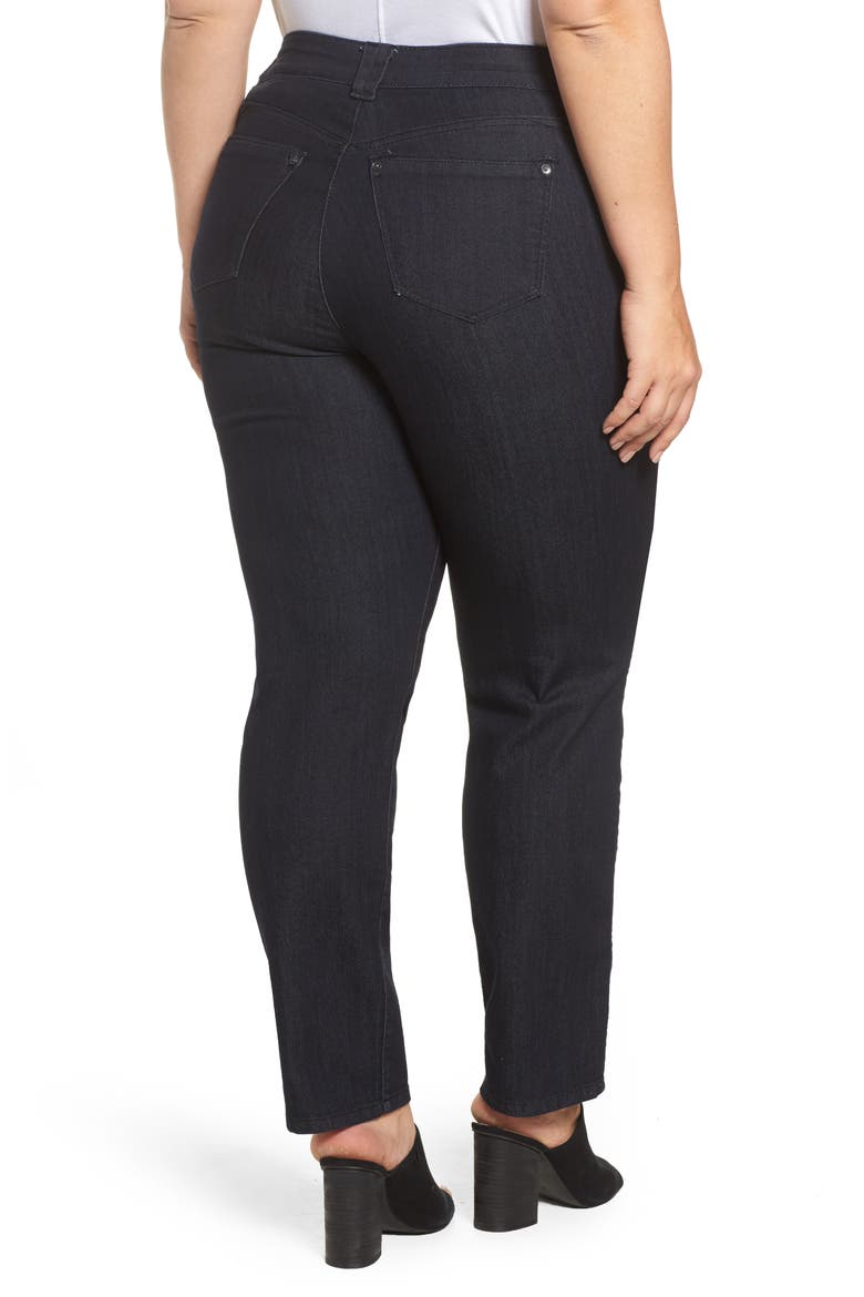 Ab-Solution Straight Leg Jeans (Nordstrom Exclusive), Alternate, color, INDIGO