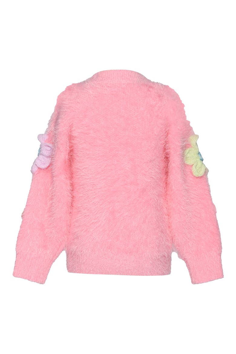 Kids' 3D Flower Embellished Cardigan, Alternate, color, PINK
